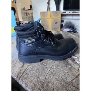 Brahma Men's Steel Toe Work Boots Black Size 14W Leather Safety Shoe